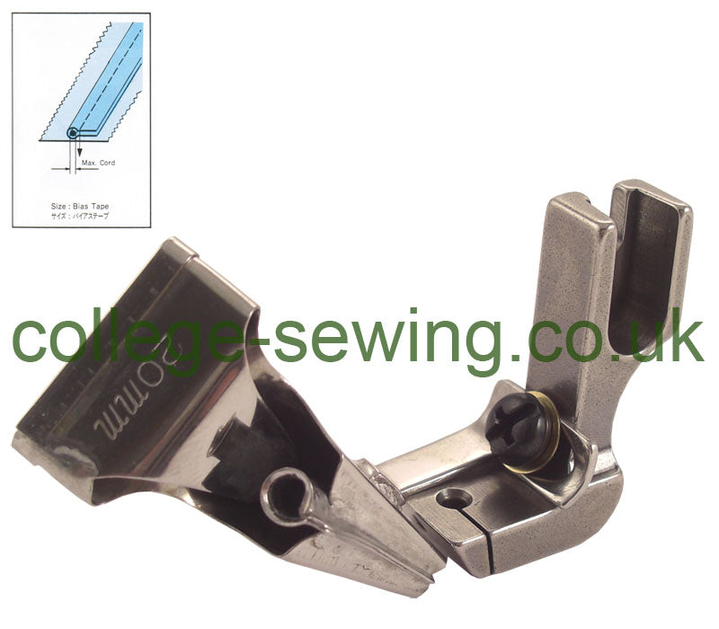 Suisei A20X20 Bias Cord Piping Foot 20mm Tape, Cord up to 3.0mm