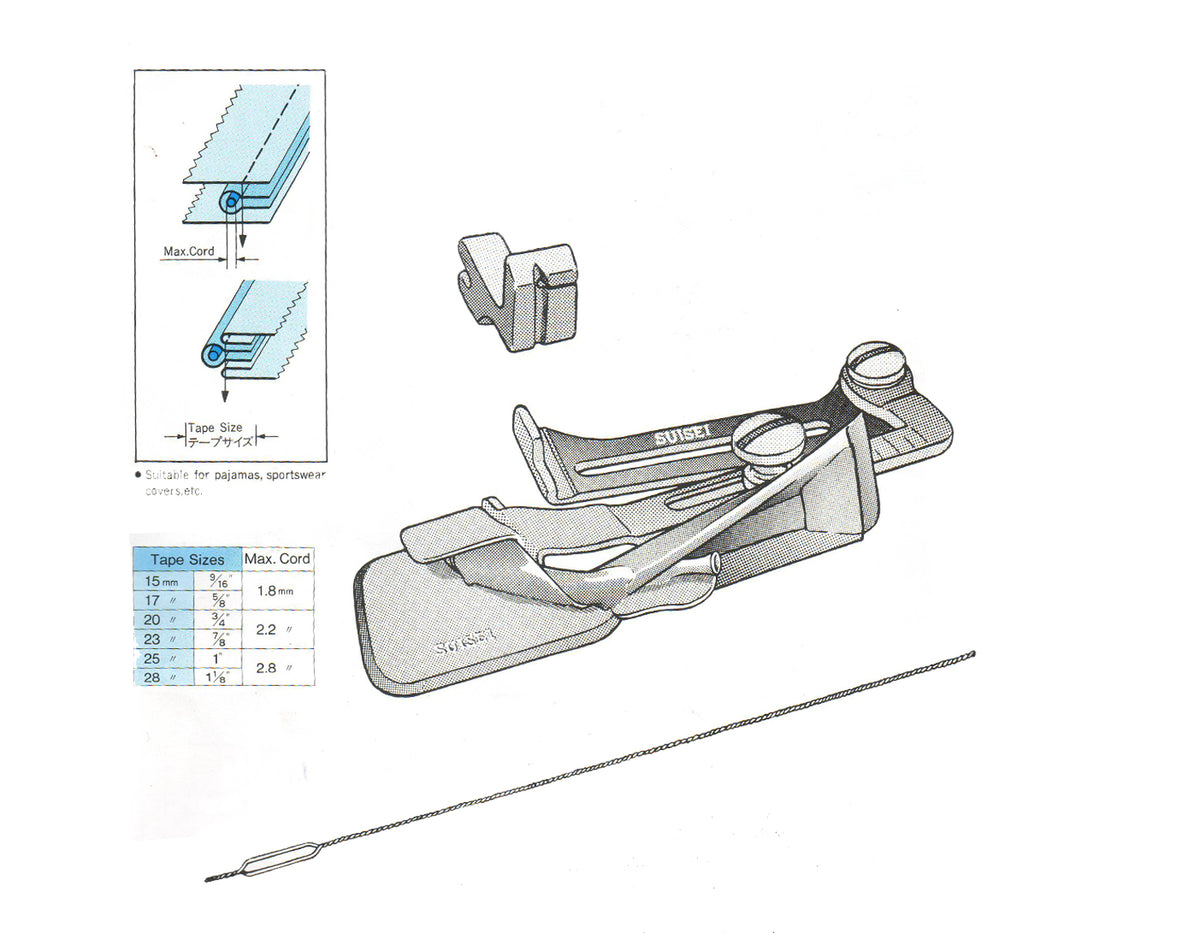 Suisei A46AX20 Cord Edge Piping Attachment 20mm
