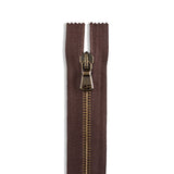 Italian Made High-Quality Finish #5 Antique Brass Standard Pull Bag Zipper