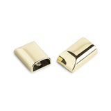 Metal Cord Ends & Zipper Ends Bag Hardware - 17mm - 4/Pack - Gold