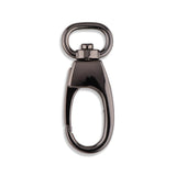 1/2" Oval Swivel Hooks Bag Hardware - 2/Pack - Matte Black