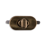 Oval Turn Locks Bag Hardware - 1 3/8" X 3/4" - Gold