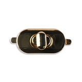 Oval Turn Locks Bag Hardware - 1 3/8" X 3/4" - Gold