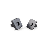 Thick Square Magnetic Snaps Bag Hardware - 1/2" - 2 Sets/Pack - Matte Black
