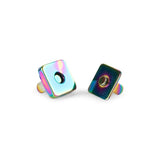 Thick Square Magnetic Snaps Bag Hardware - 1/2" - 2 Sets/Pack - Matte Black