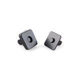 Thick Square Magnetic Snaps Bag Hardware - 1/2" - 2 Sets/Pack - Matte Black