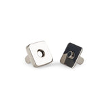 Thick Square Magnetic Snaps Bag Hardware - 1/2" - 2 Sets/Pack - Matte Black