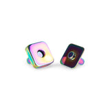 Thick Square Magnetic Snaps Bag Hardware - 1/2" - 2 Sets/Pack - Matte Black