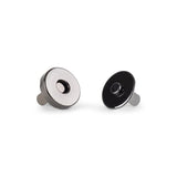 Thick Round Magnetic Snaps Bag Hardware - 1/2" - Matte Black