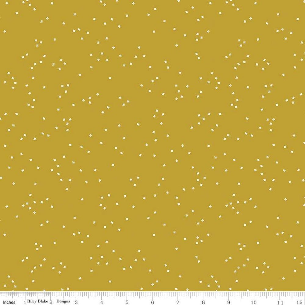 Blossom Fabric - Curry