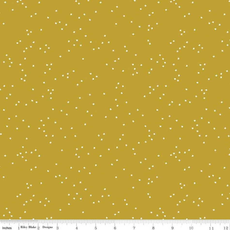 Blossom Fabric - Curry