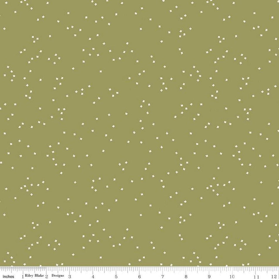 Blossom Fabric - Moss