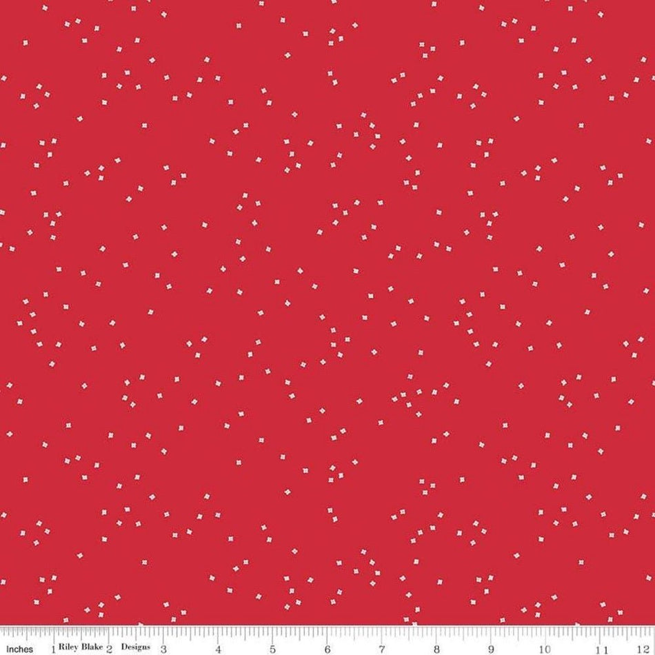 Blossom Fabric - Red