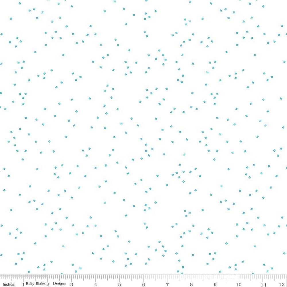 Blossom On White Peacock Fabric