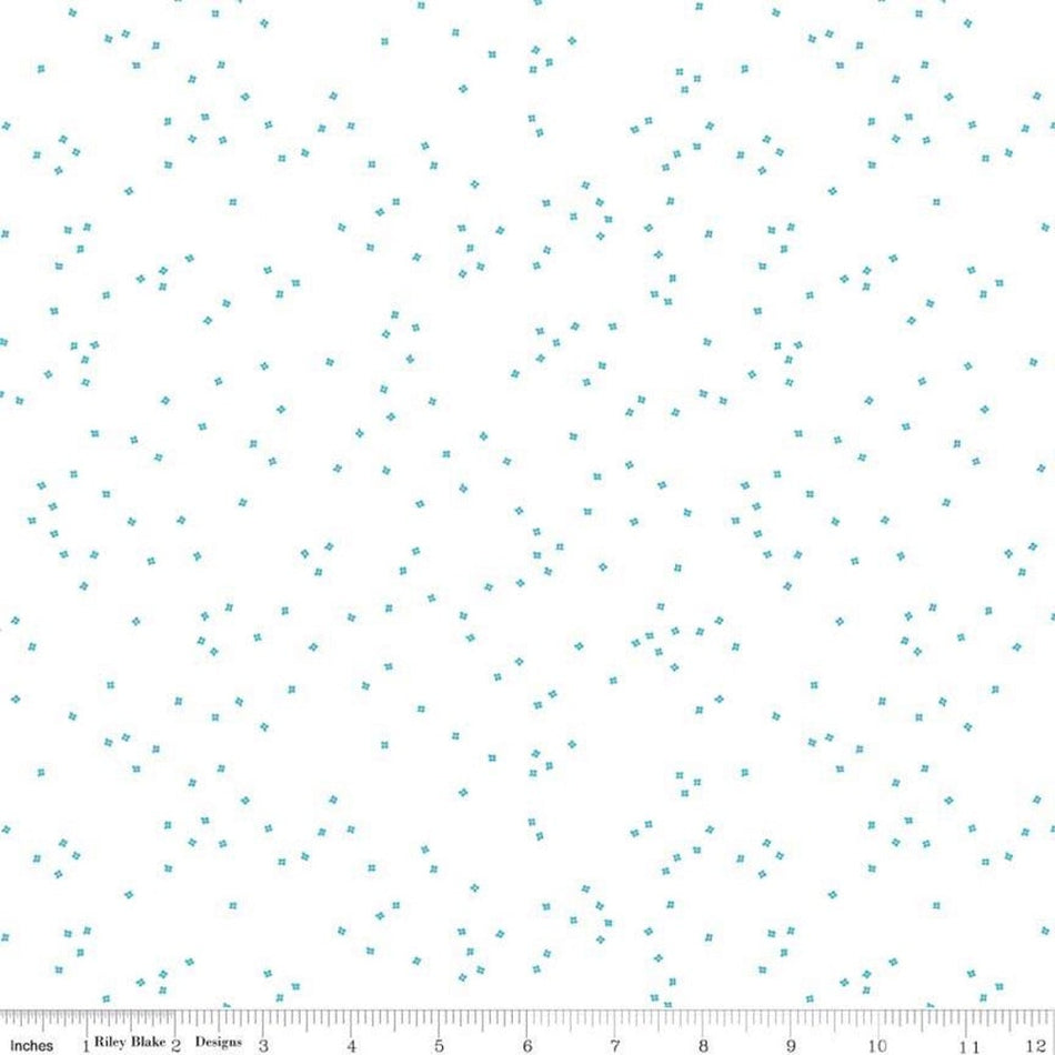 Blossom On White Peacock Fabric