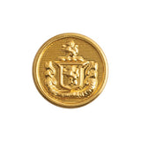 Lion Embossed Metal Blazer Buttons - 1 Dozen