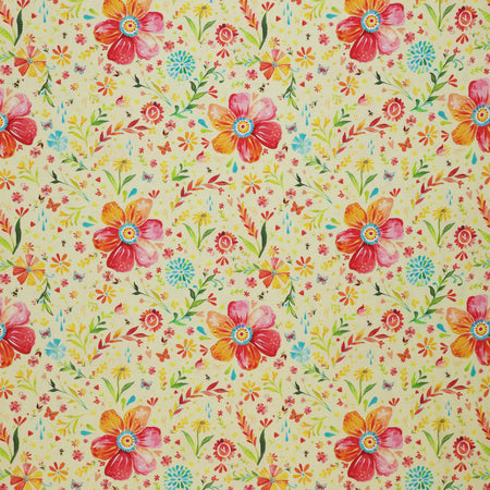 A Prairie Heart Fabric Collection - Posies Light Fern