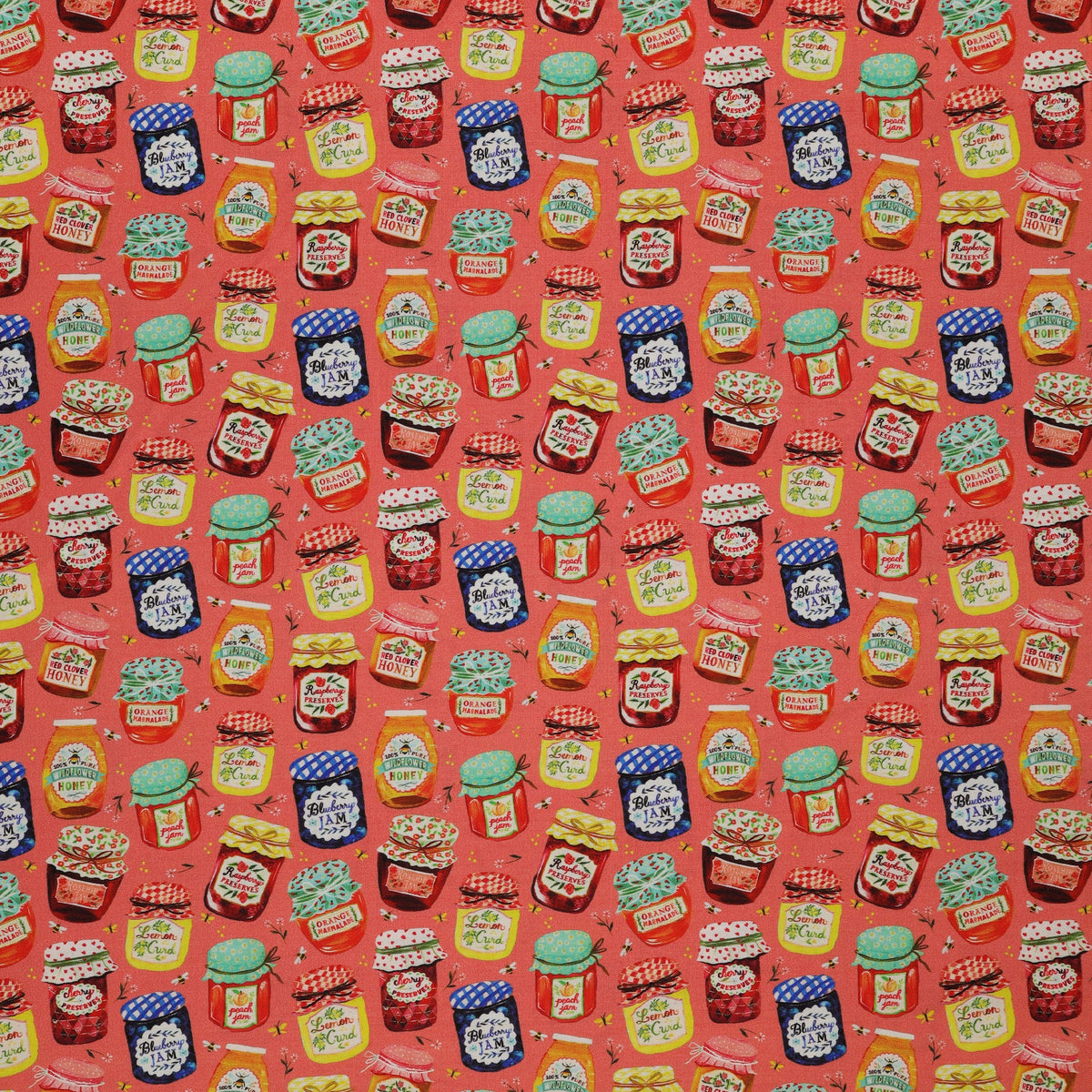 A Prairie Heart Fabric Collection - Jam Jars Peach Jam