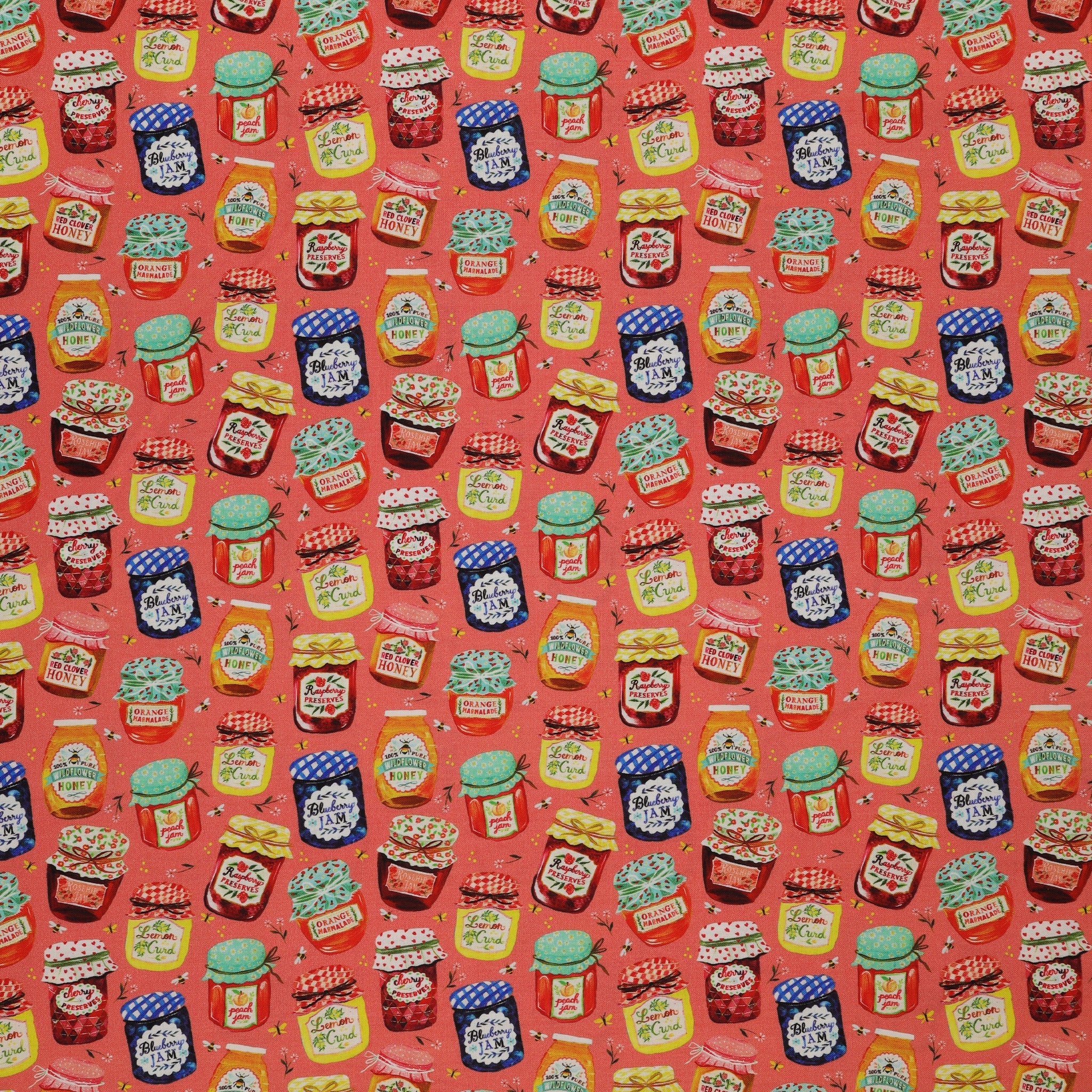 A Prairie Heart Fabric Collection - Jam Jars Peach Jam