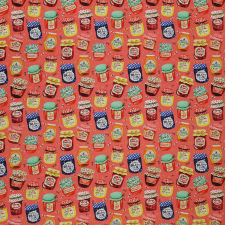 A Prairie Heart Fabric Collection - Jam Jars Peach Jam
