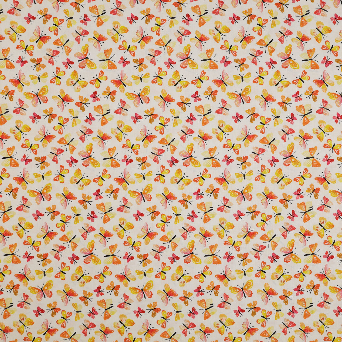 A Prairie Heart Fabric Collection - Rustic Flutter Peach Jam/White
