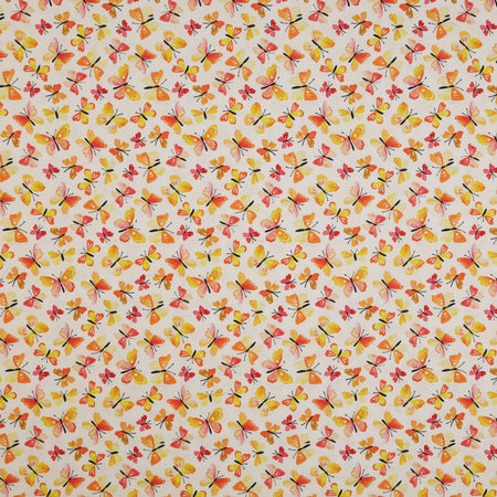 A Prairie Heart Fabric Collection - Rustic Flutter Peach Jam/White