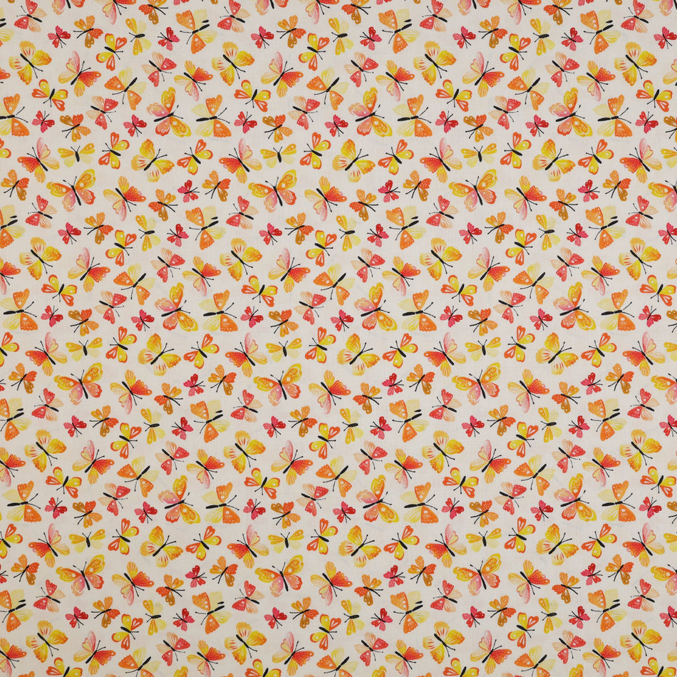 A Prairie Heart Fabric Collection - Rustic Flutter Peach Jam/White