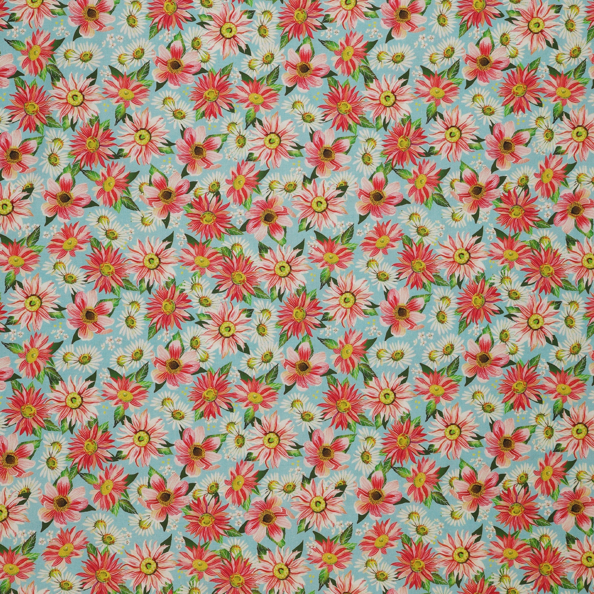 A Prairie Heart Fabric Collection - Country Bloom Prairie Sky