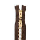 YKK #10 Brass Two-Way Non-Separating Coverall Zipper