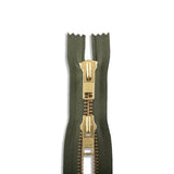 YKK #10 Brass Two-Way Non-Separating Coverall Zipper