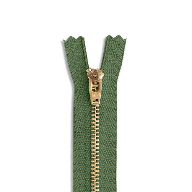 YKK #4.5 Brass Pant/Dress Zipper – 3"–14"