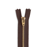 YKK #4.5 Brass Pant/Dress Zipper – 3"–14"