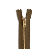 YKK #4.5 Brass Pant/Dress Zipper – 3"–14"