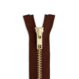 YKK #5 Brass Jacket Zipper – 12"–60"