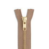 YKK #5 Brass Jacket Zipper – 12"–60"