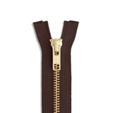YKK #5 Brass Jacket Zipper – 12"–60"