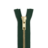 YKK #5 Brass Jacket Zipper – 12"–60"