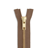 YKK #5 Brass Jacket Zipper – 12"–60"