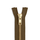 YKK #5 Brass Jacket Zipper – 12"–60"