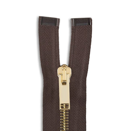 Italian Made High-Quality Finish #5 Brass Jacket Zipper