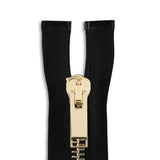Italian Made High-Quality Finish #8 Brass Jacket Zipper