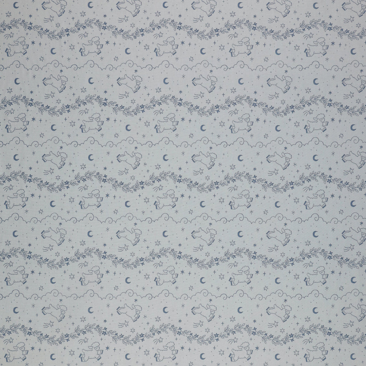 Twinkle Little Star Fabric Collection - Counting Sheep Blue