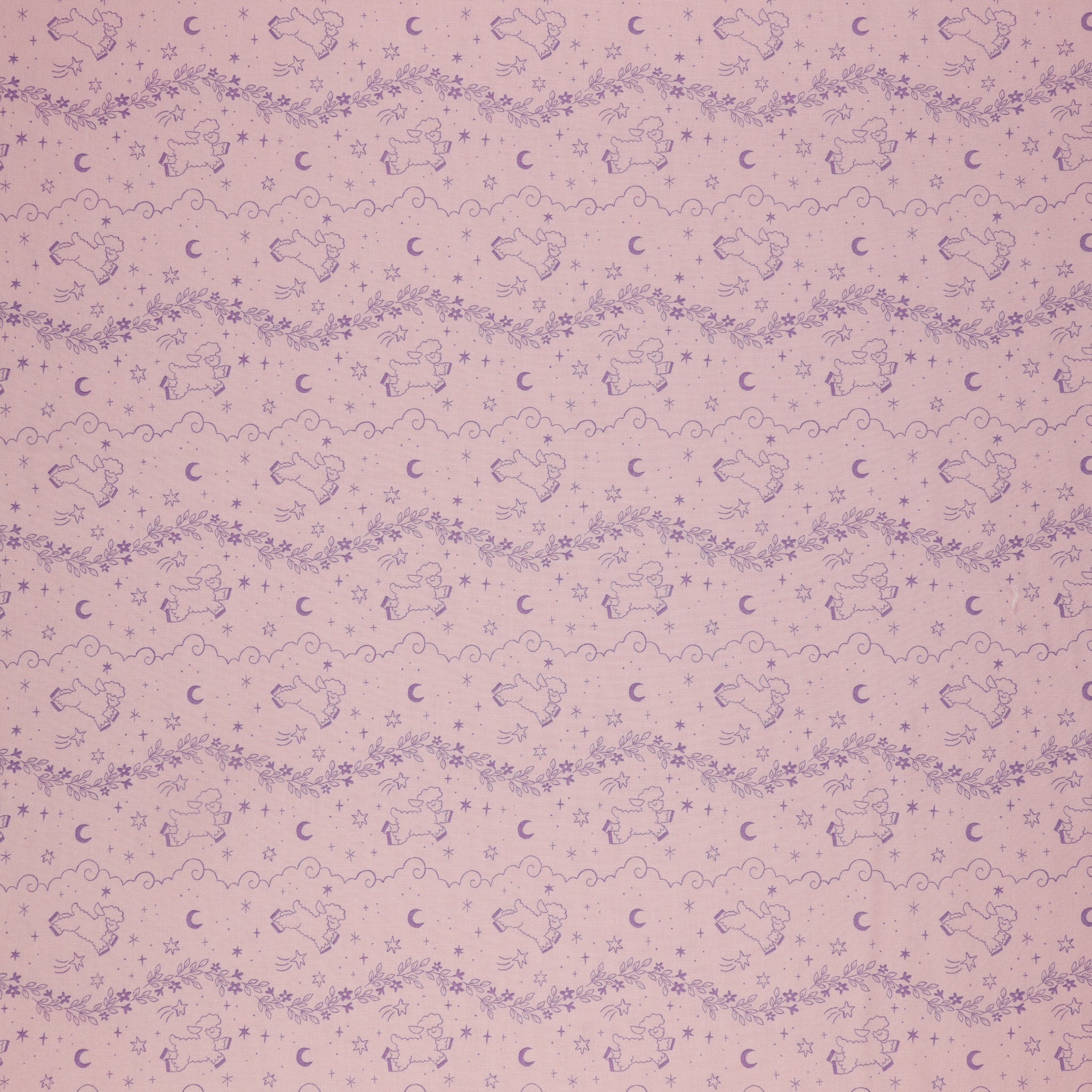 Twinkle Little Star Fabric Collection - Counting Sheep Pink