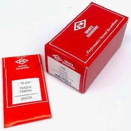Ew(794Di) Dia Pt Ndls - EW White Diamond #7X4#25DP