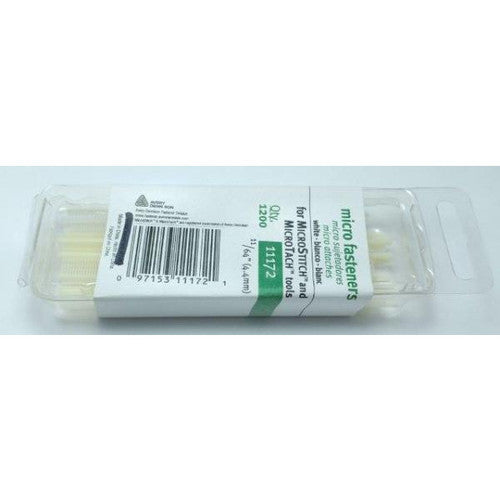 11/64" (4.4Mm) White Micro Fasteners - Avery-Dennison #D11172