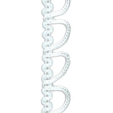 White Non-Elastic Button Loops - 1/2" x 36 yds.