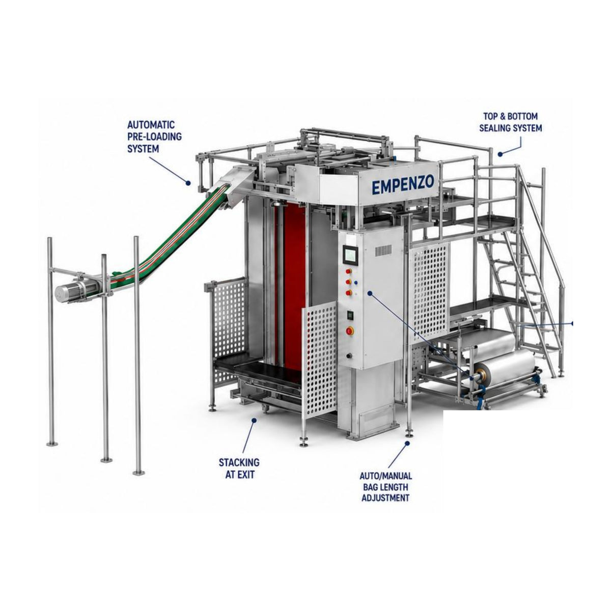 EMPENZO APM800S high-speed automatic garment packing machine made in Turkey