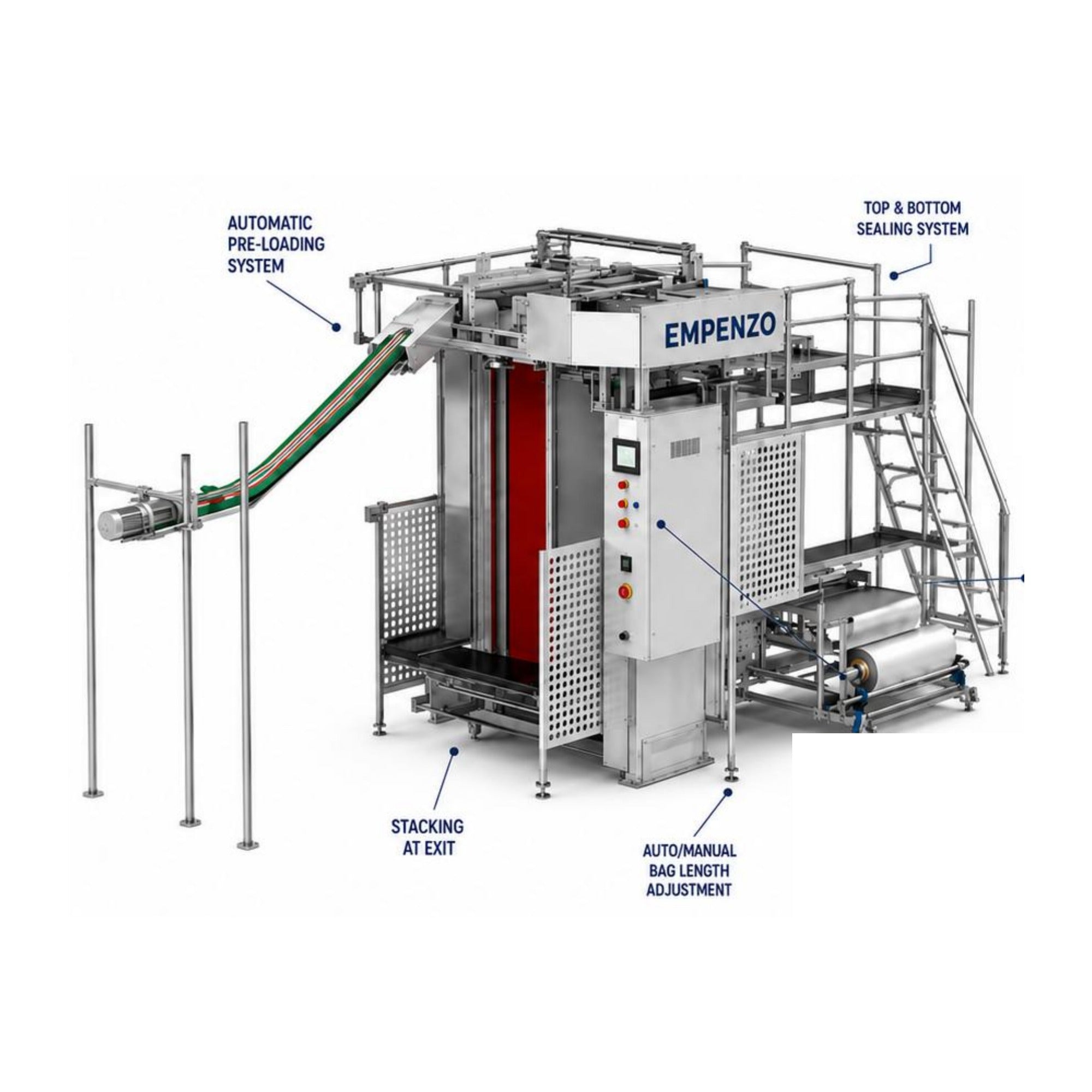 EMPENZO APM800S high-speed automatic garment packing machine made in Turkey