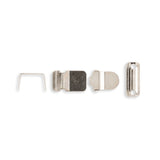 Metal 4-Part No-Sew Hook and Bar Closures for Pants - Nickel