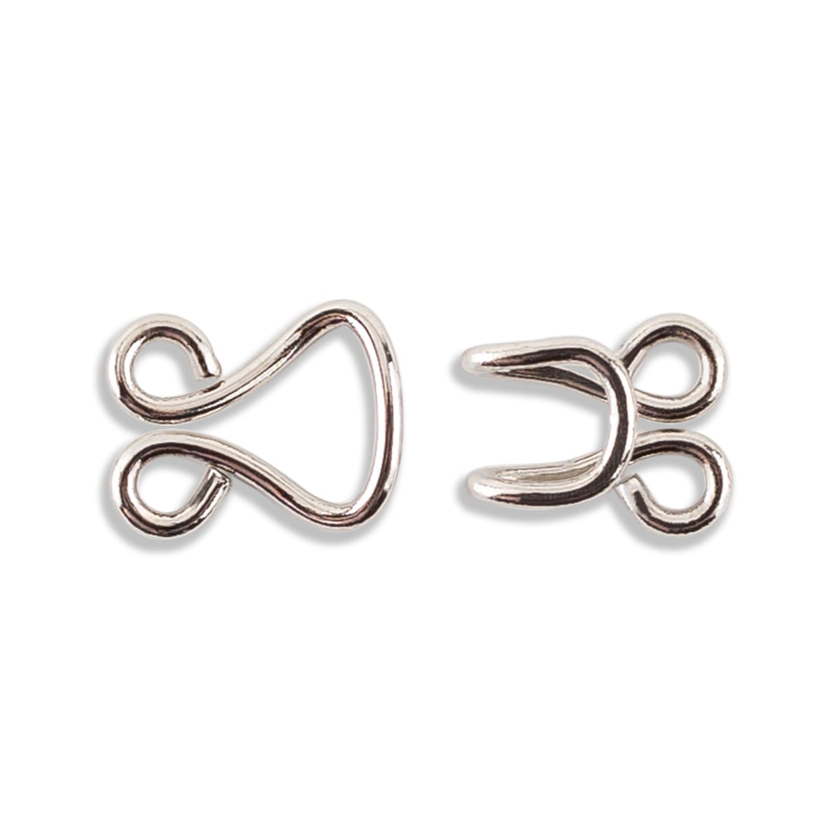 Large Hook & Eye Closures For Coats - 1/2" - 4 Sets/Pack - Nickel